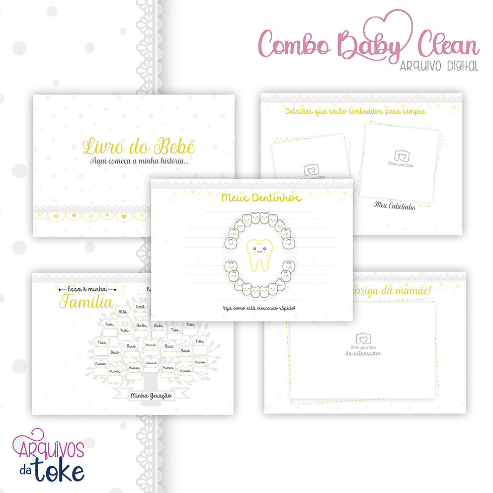Miniatura: Combo Baby Clean A5 - 10 Cores Horizontal e Vertical