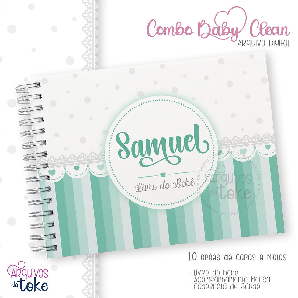 Miniatura: Livro do Bebê Clean A5 - 10 cores Horizontal e Vertical