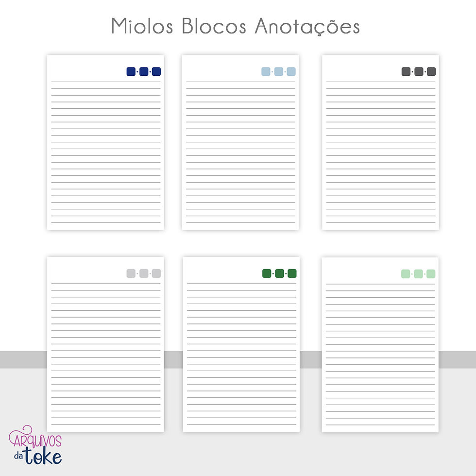 Miniatura: Miolo agenda clean feminino e masculino
