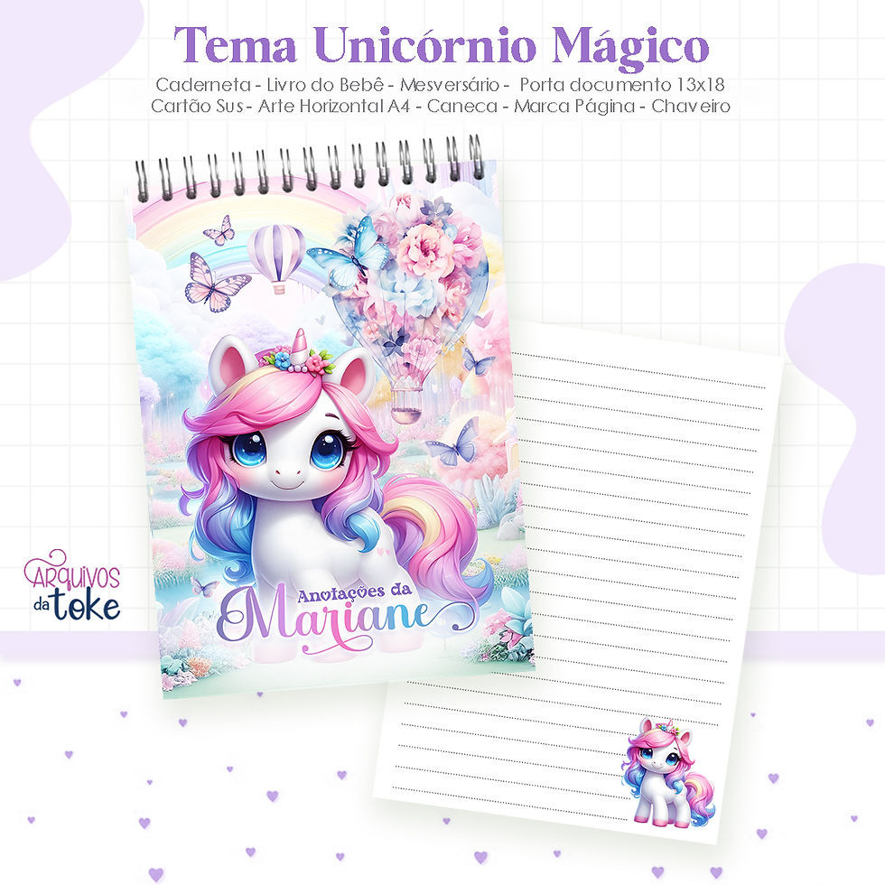 Miniatura: COMBO UNICÓRNIO AQUARELA