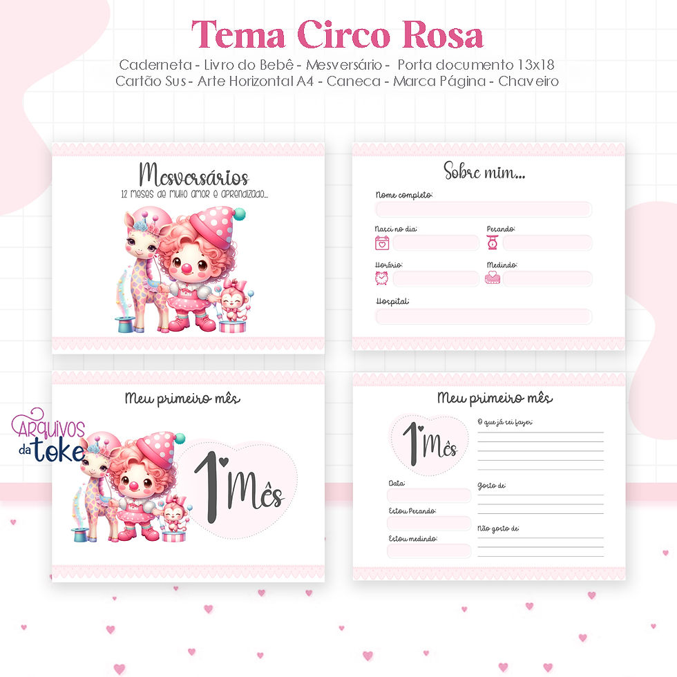 Miniatura: COMBO CIRCO ROSA MENINA