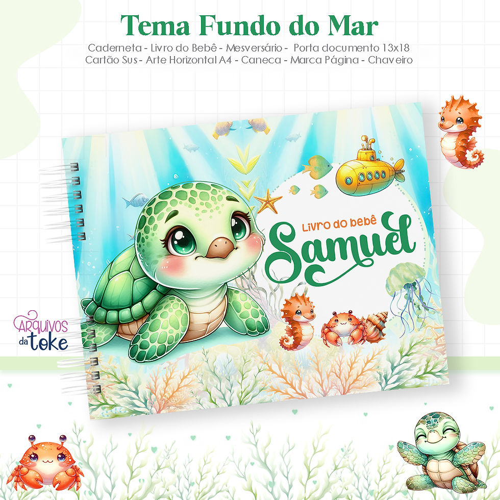 Miniatura: COMBO FUNDO DO MAR MENINO