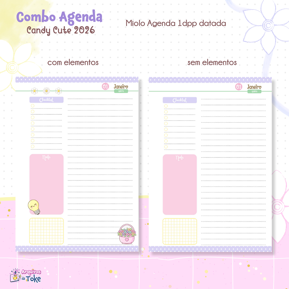 Miniatura: Combo Agenda Candy Cute 2026