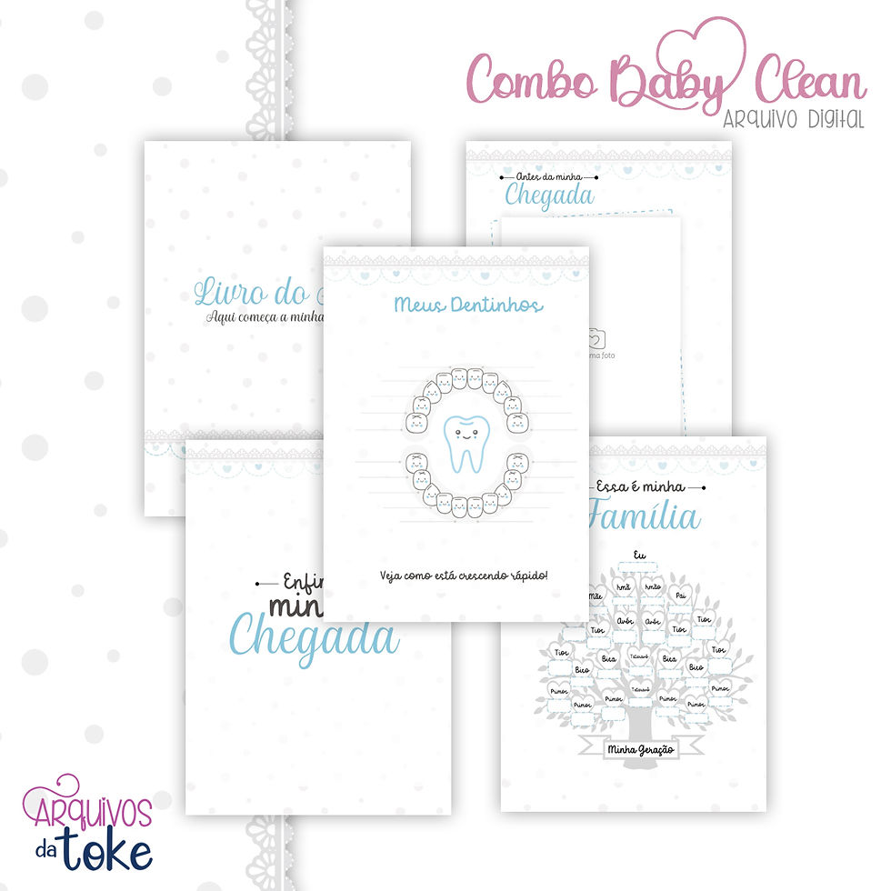 Miniatura: Livro do Bebê Clean A5 - 10 cores Horizontal e Vertical