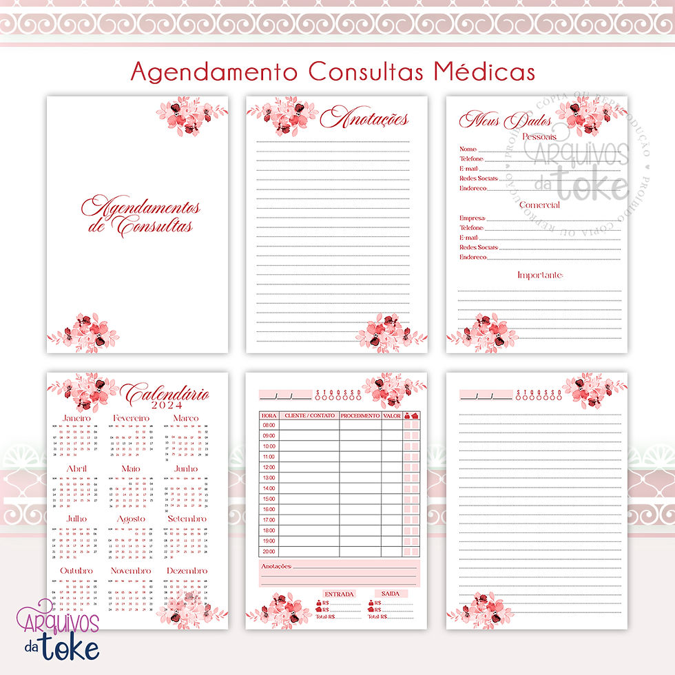 Miniatura: AGENDA DE AGENDAMENTOS 5 EM 1