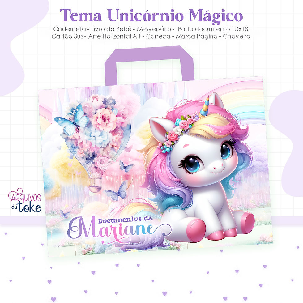 Miniatura: COMBO UNICÓRNIO AQUARELA