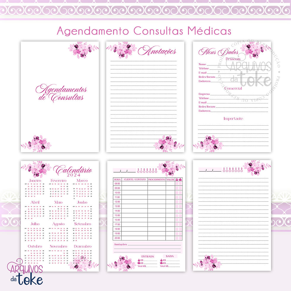 Miniatura: AGENDA DE AGENDAMENTOS 5 EM 1
