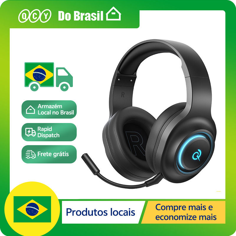 Ship From BR/ES/PL Over Ear Headphones Bluetooth 6.0 QCY V200 Tri-Mode Wireless