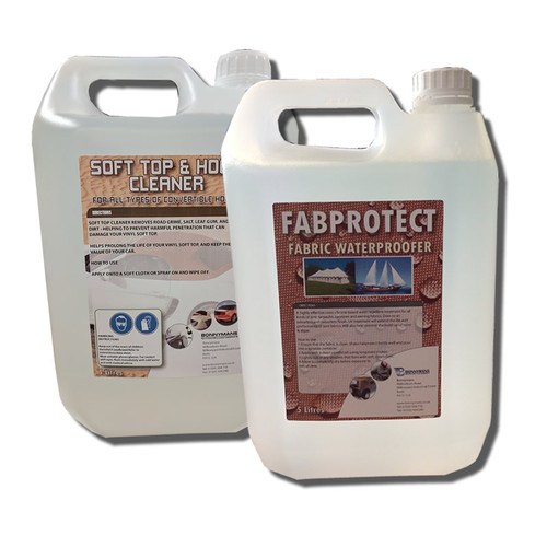 Soft Top Fabric Hood Canvas Convertible Cleaner and Waterproofer 5 Litre Pack Bonnymans