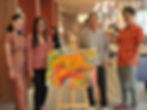 The painting giving ceremony