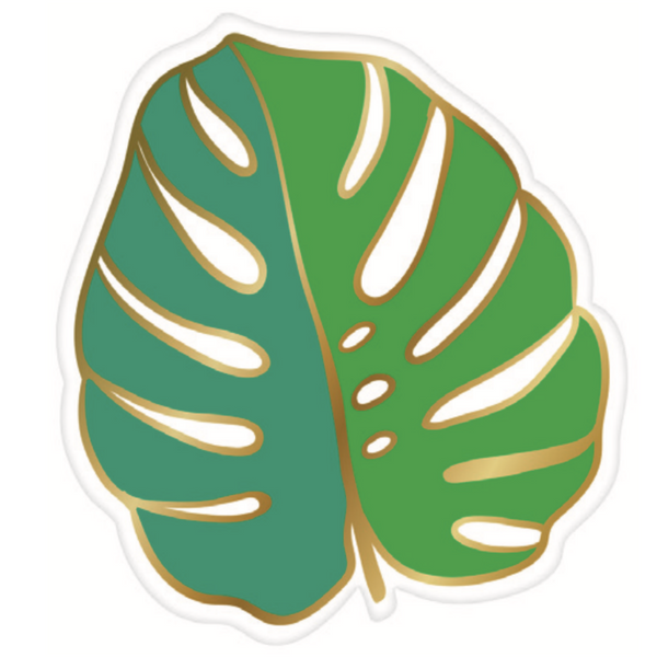 A paper plate shaped like a leaf.