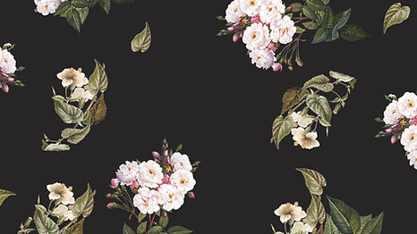 Floral Pattern on Black