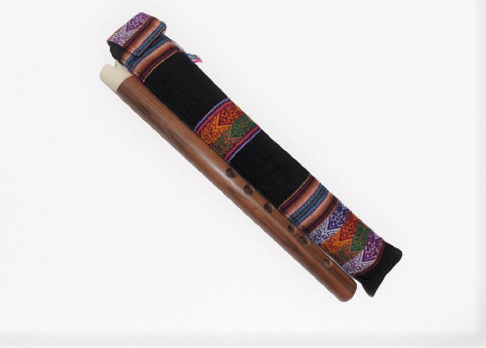 Thumbnail: Luxurious Jacaranda wood & Bone Mouthpiece Quena - G major - G4
