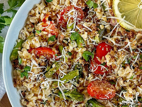 Lemon Asparagus Orzo Salad
