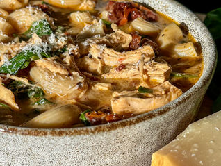 If you love the viral Marry Me Chicken (you know, the recipe so good it might inspire a proposal), then you'll also love this gluten-free, one-pot soup version. Like the original recipe, MARRY ME CHICKEN SOUP is full of chicken, sun-dried tomatoes, spinach, herbs, spices, and Parmesan cheese, only they all come together in a flavorful broth.