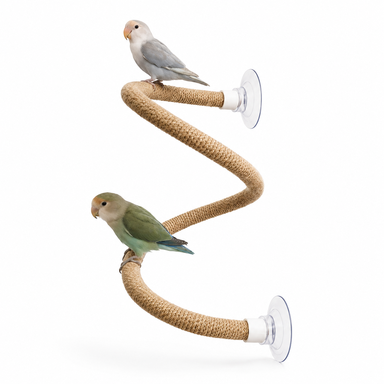 Bendable Linen Rope Bird Perch with Suction Cups