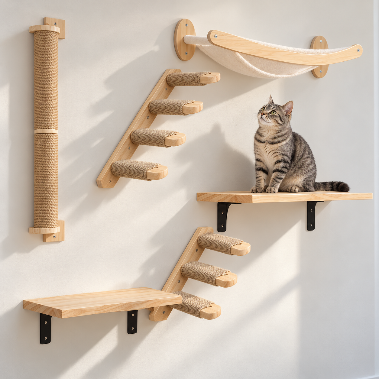 Wall-Mounted Cat Furniture – Shelves, Steps & Scratchers