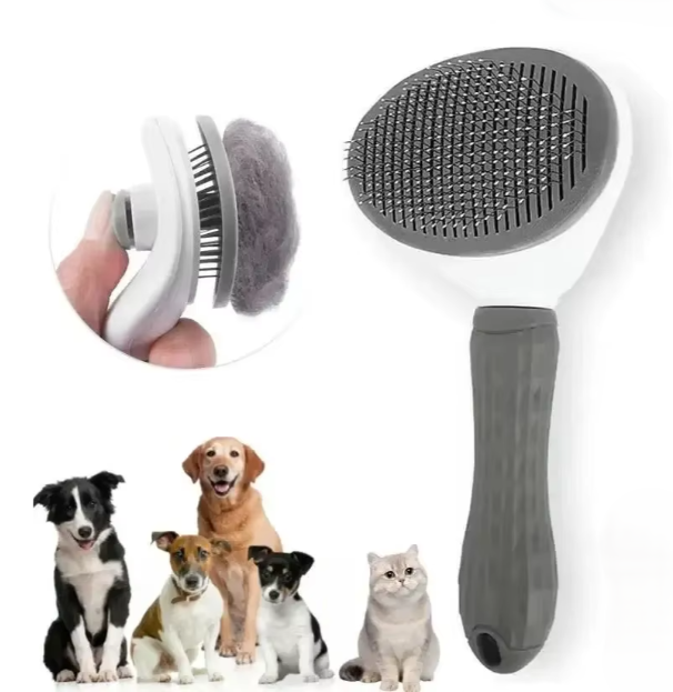 Self-Cleaning Pet Grooming Brush for Dogs & Cats