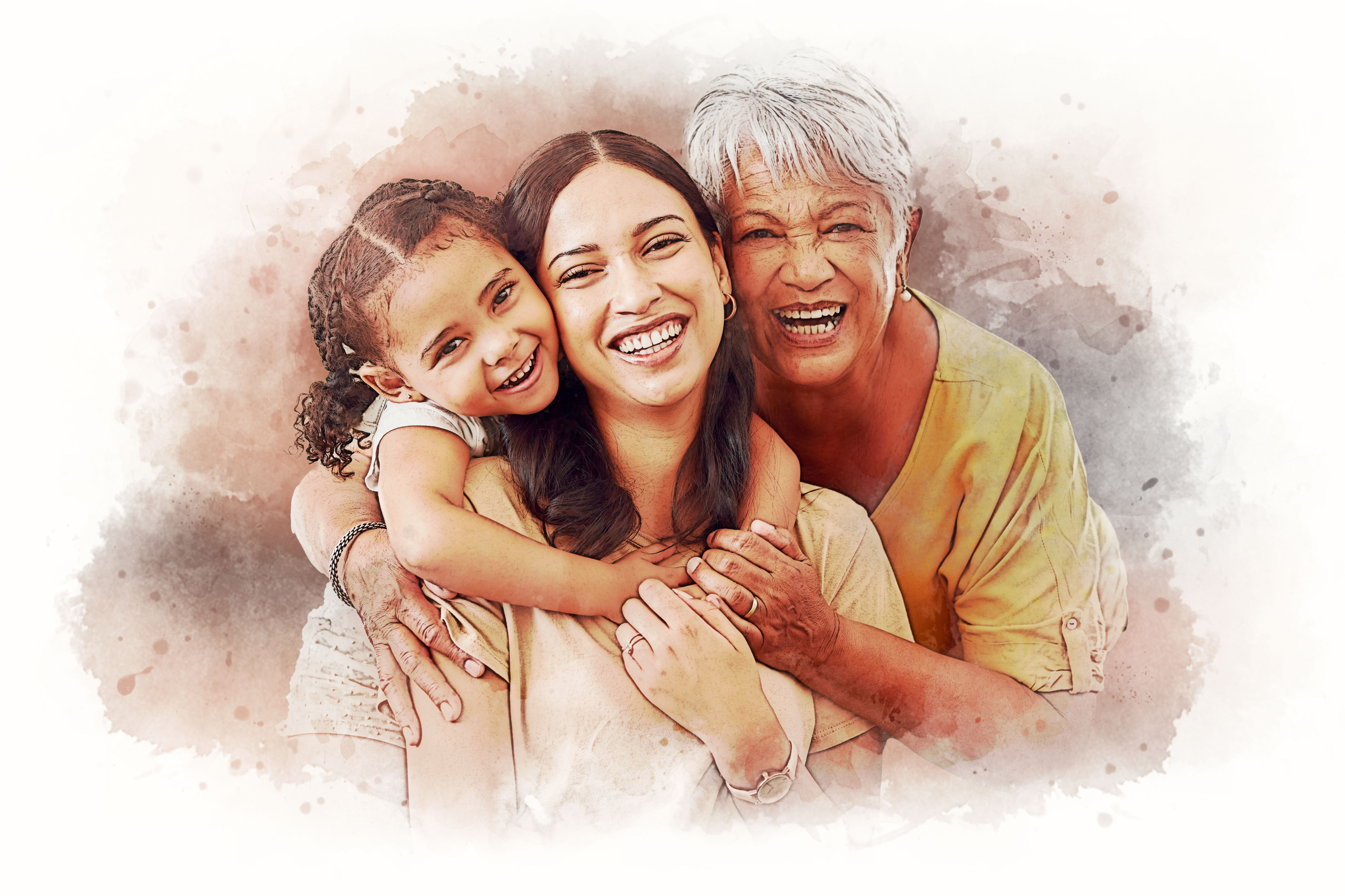 Custom Portrait - Poster Print - Watercolour Effect