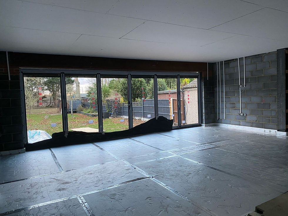 Kitchen extension almost finished