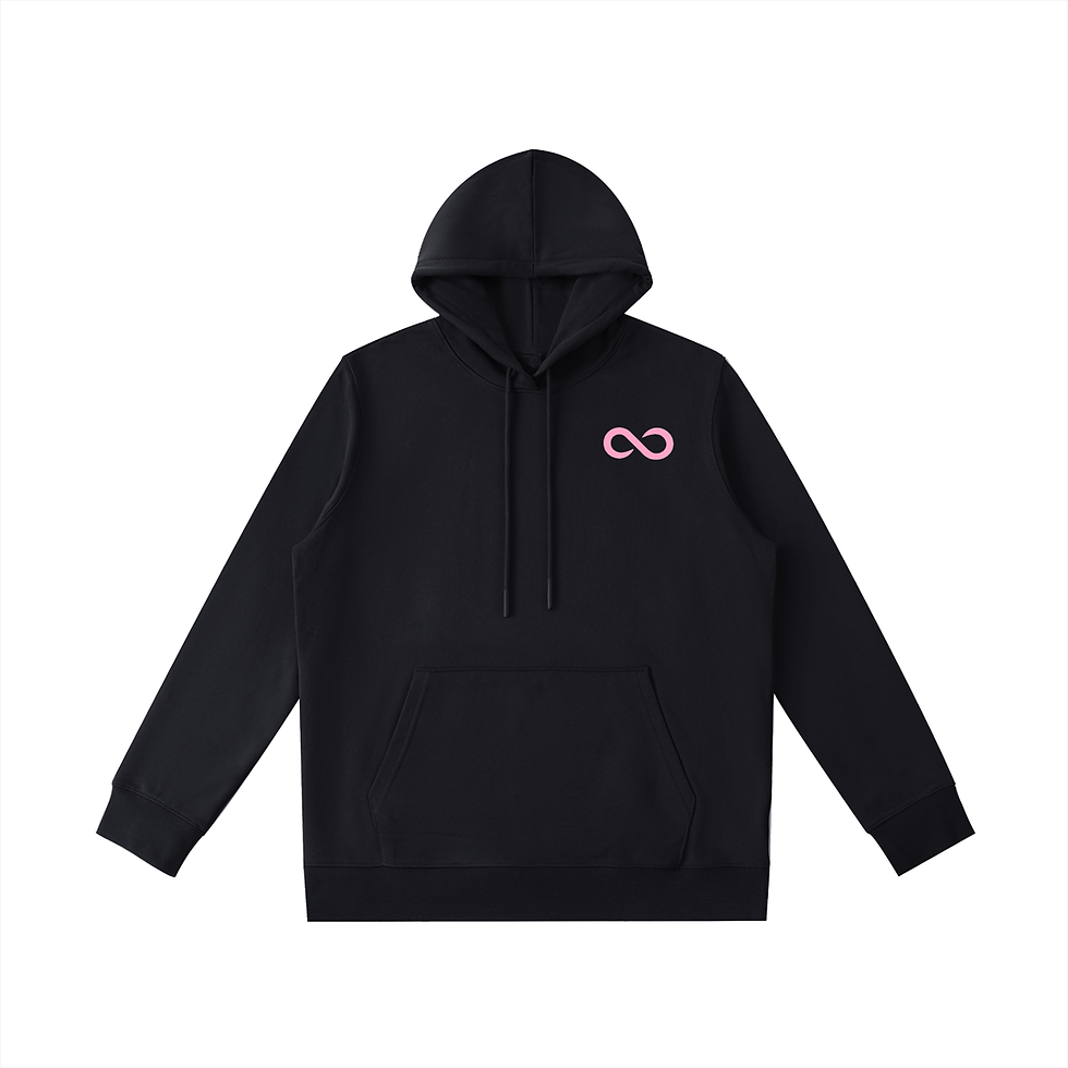 Thumbnail: Pink and Black Wanted Forever Hoodie