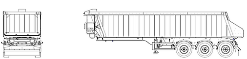 AMT TGL300 3 axle tiptrailer