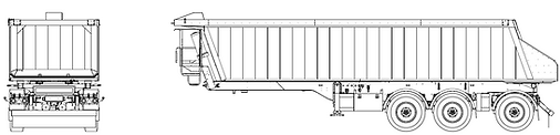 AMT TGL300 3 axle city tiptrailer