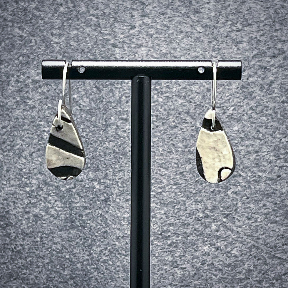 Thumbnail: Carved Small Teardrop Earrings