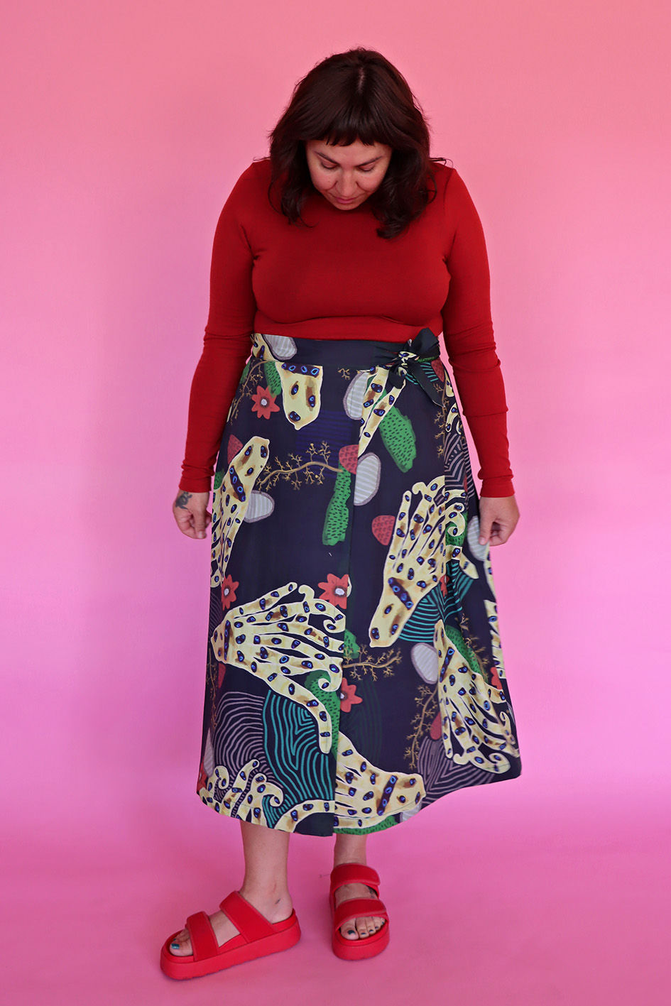 Thumbnail: Shallow Waters Maxi Wrap Skirt