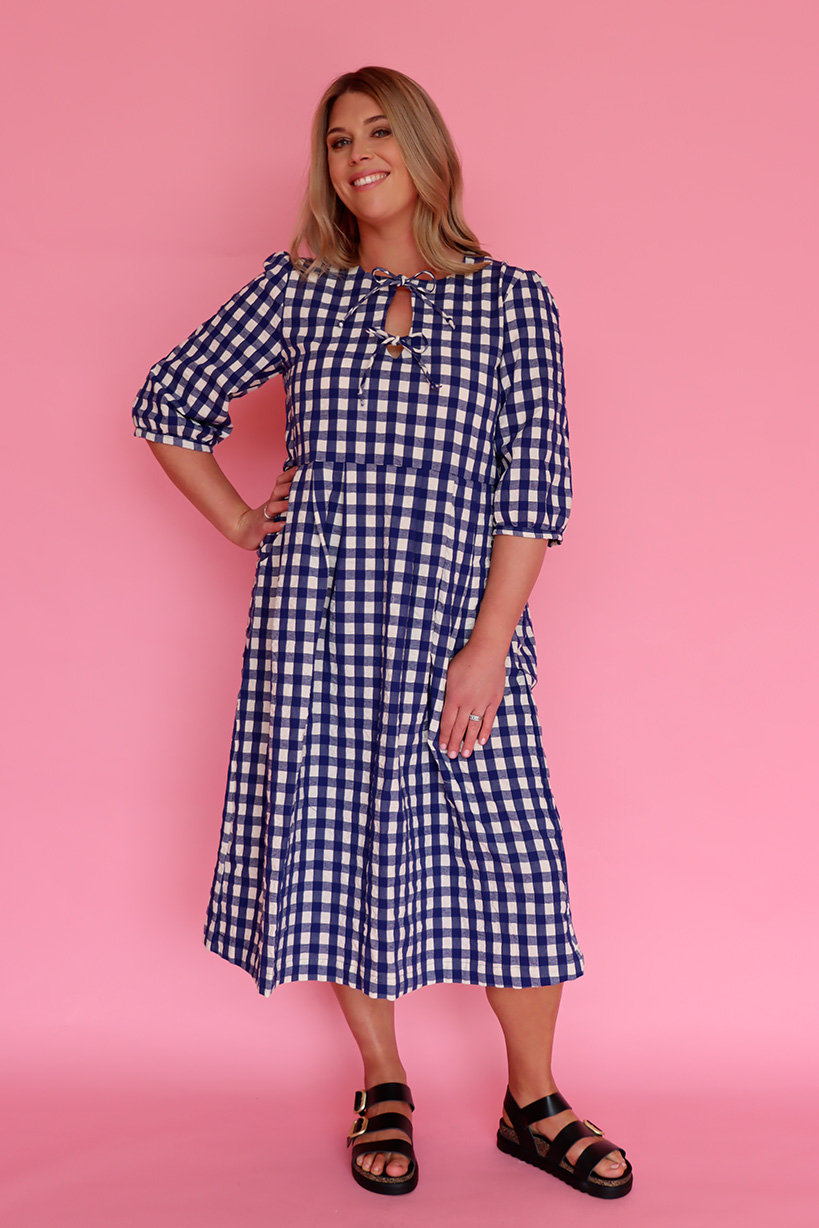 Berry Picking Smock Top Dress