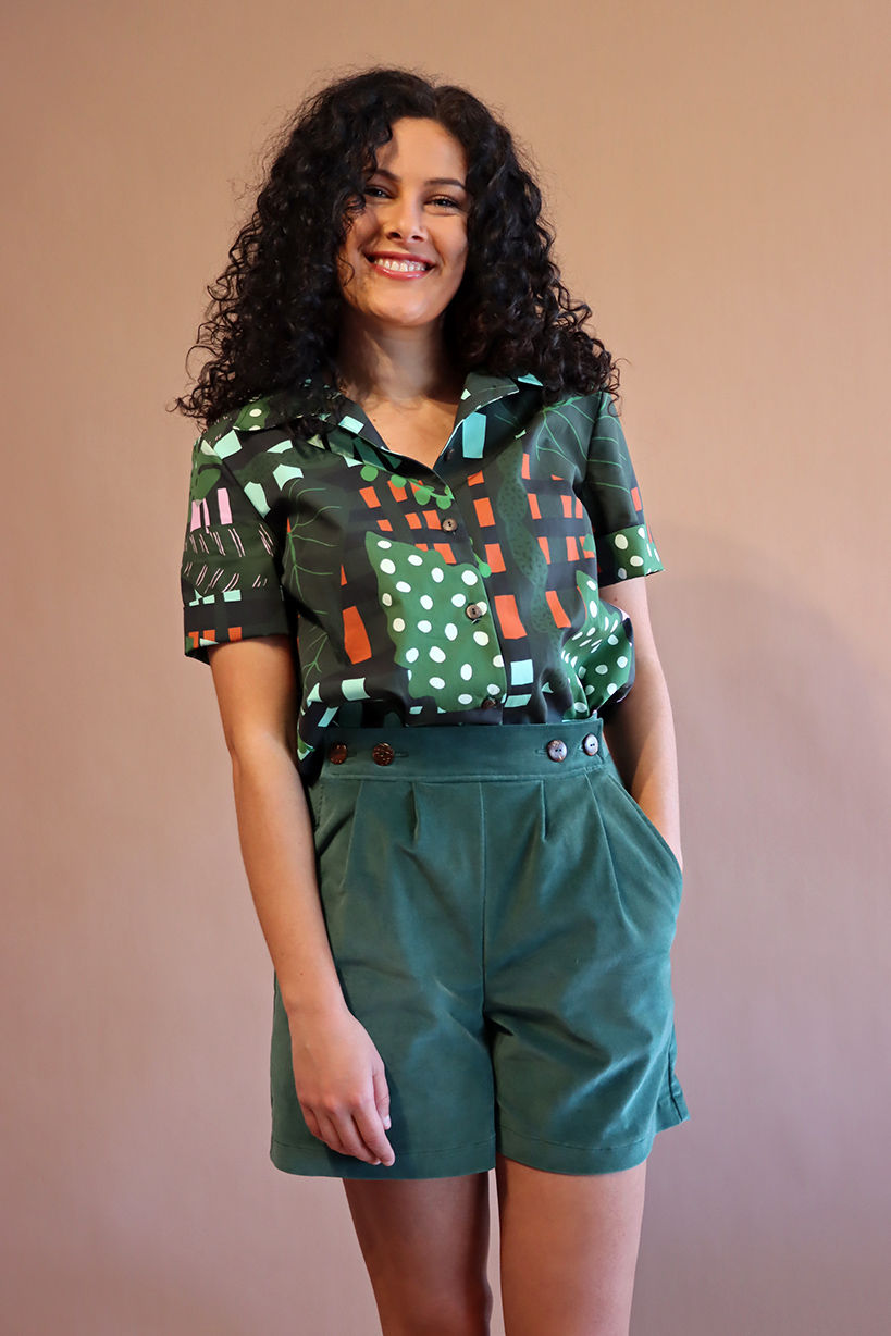 Thumbnail: Evergreen Velvet Tailored Fit Shorts