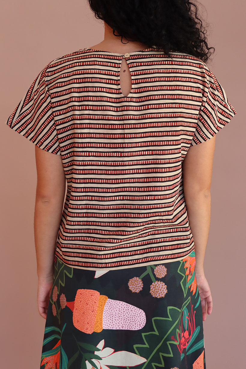 Thumbnail: Cross the Line Cap Sleeve Top