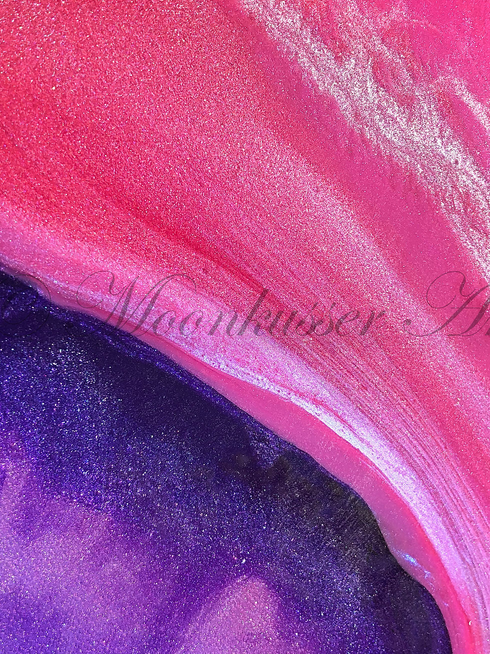 Thumbnail: Original Resin Art Painting, Tickled Pink, Purple, Pink, Lavender, Silver detail s