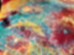 Thumbnail: Resin Art - Awakening, turquoise with metallic gold and red