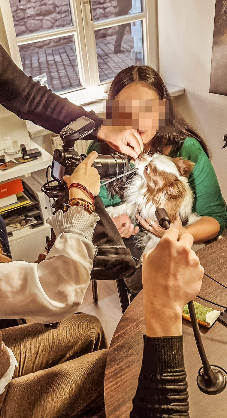 Der traurige Versuch, ein Irisfotoshooting mit einem Hund durchzuführen.