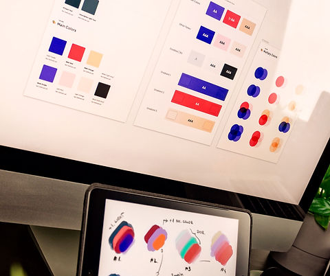 black iPad displaying color gradient_edi