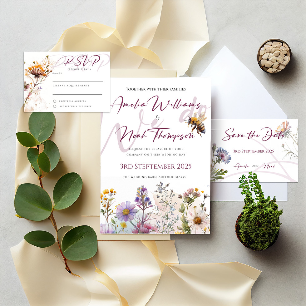 Thumbnail: Wildflower Wedding Stationery Template