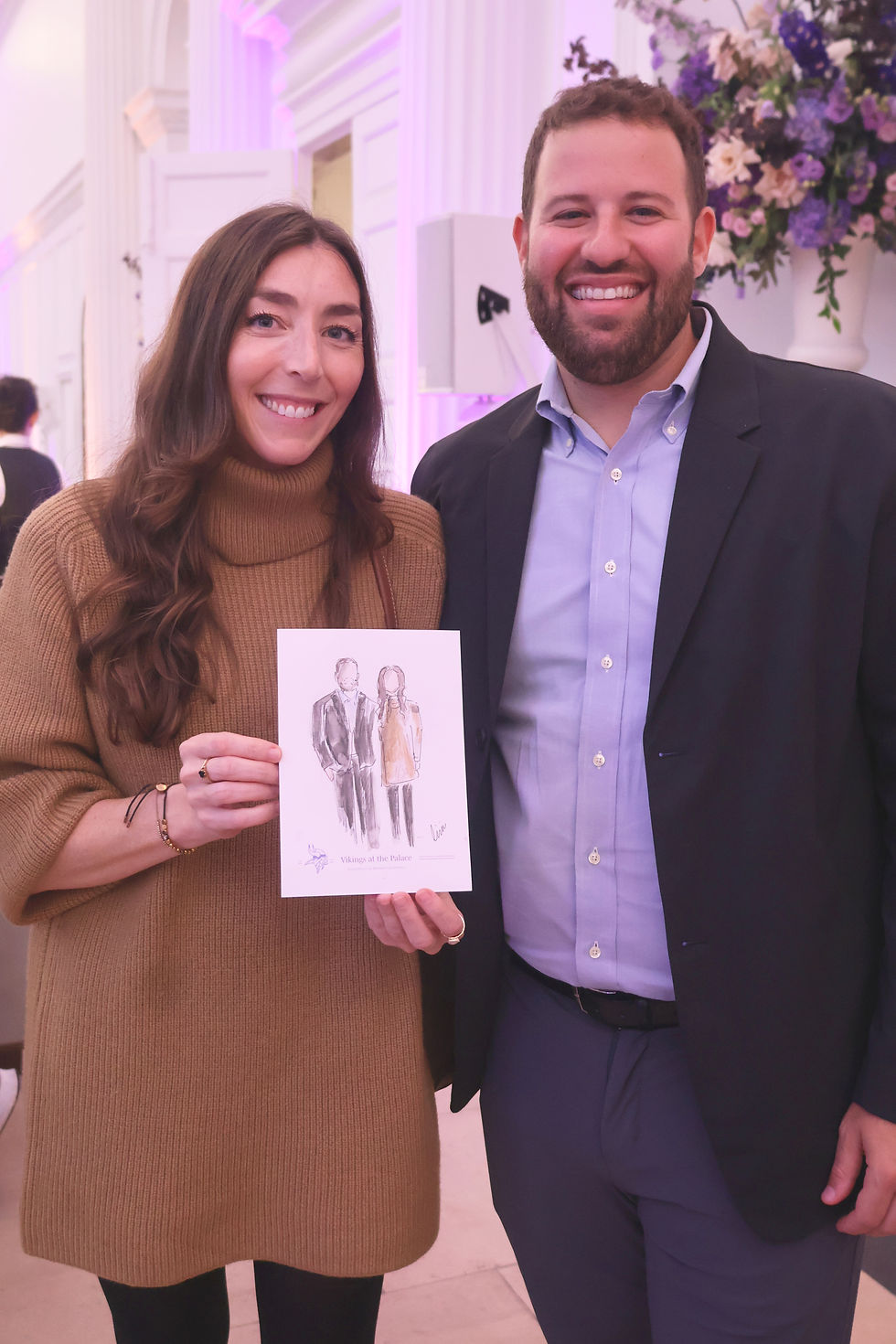 Guests with live portraits