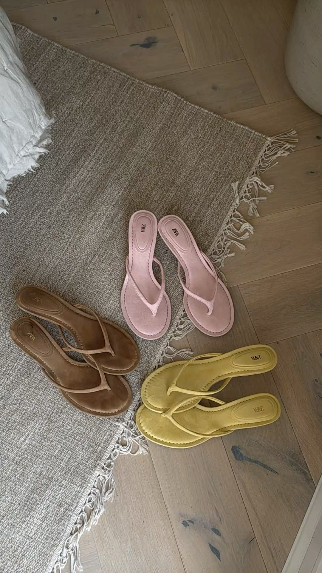 Zara Thong Kitten-Heel Sandals
