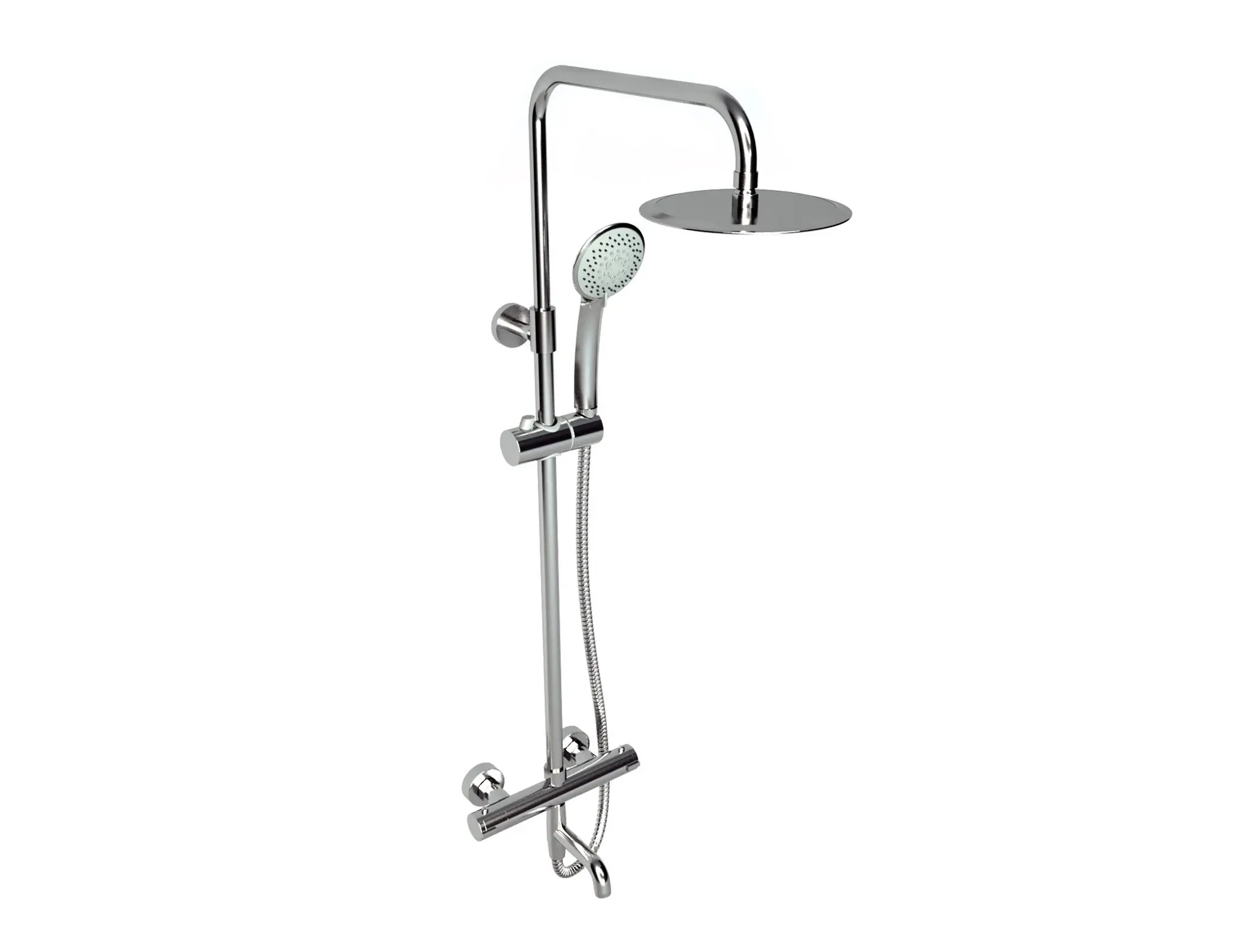 Plan Thermostatic Bar Shower with rigid riser and bath filler spout SHO011PL