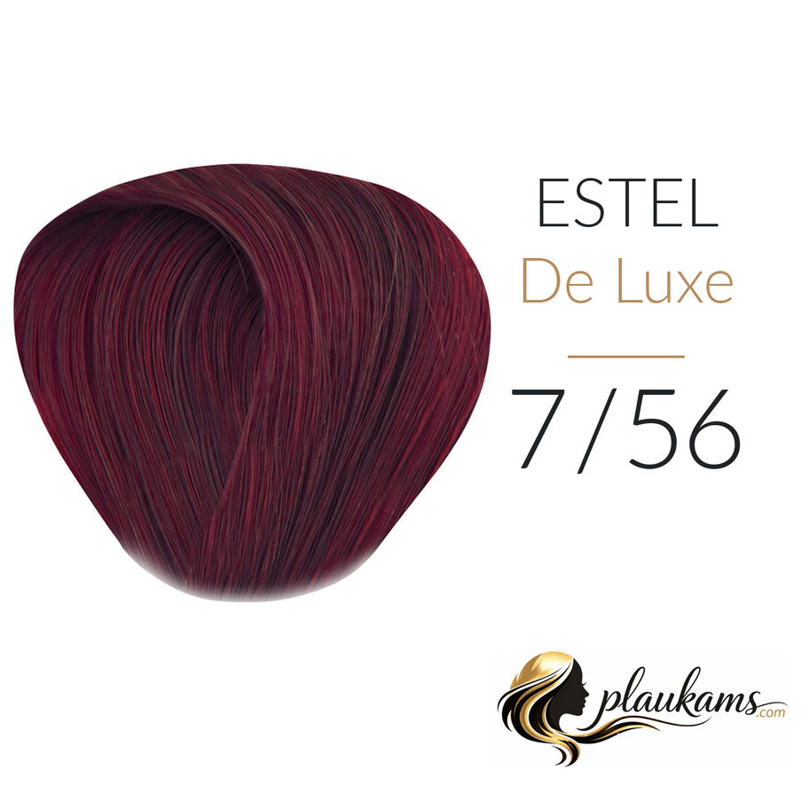 ESTEL De Luxe 7/56 plaukų dažai 60 ml