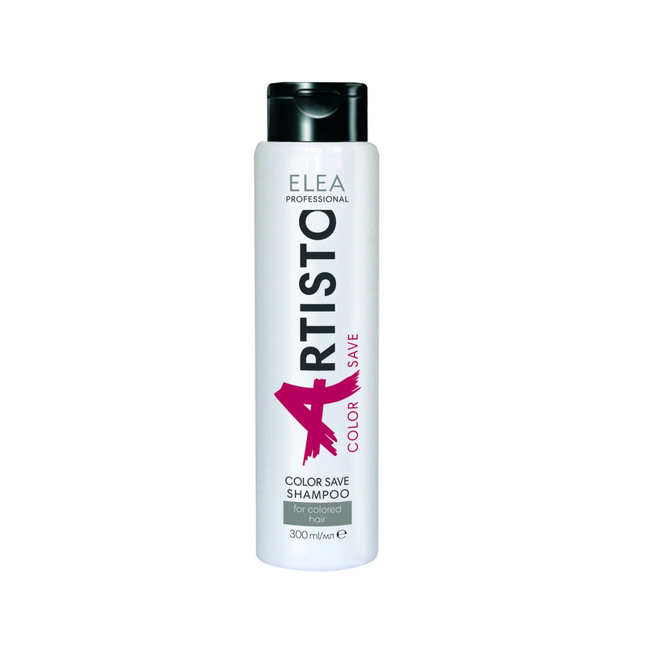 ELEA PROFESSIONAL ARTISTO COLOR SAVE šampūnas dažytiems plaukams, padedantis išlaikyti plaukų spavą 300 ml Patentuoto kompo