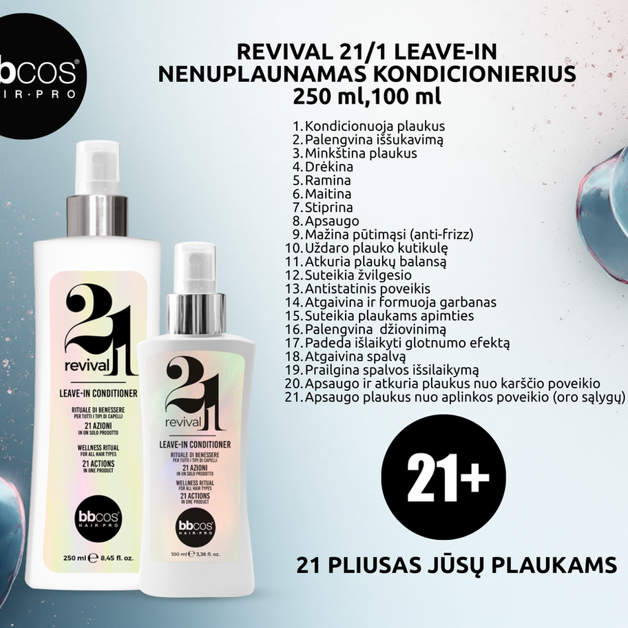 REVIVAL 21/1 LEAVE-IN nenuplaunamas purškiamas kondicionierius 100 ml
