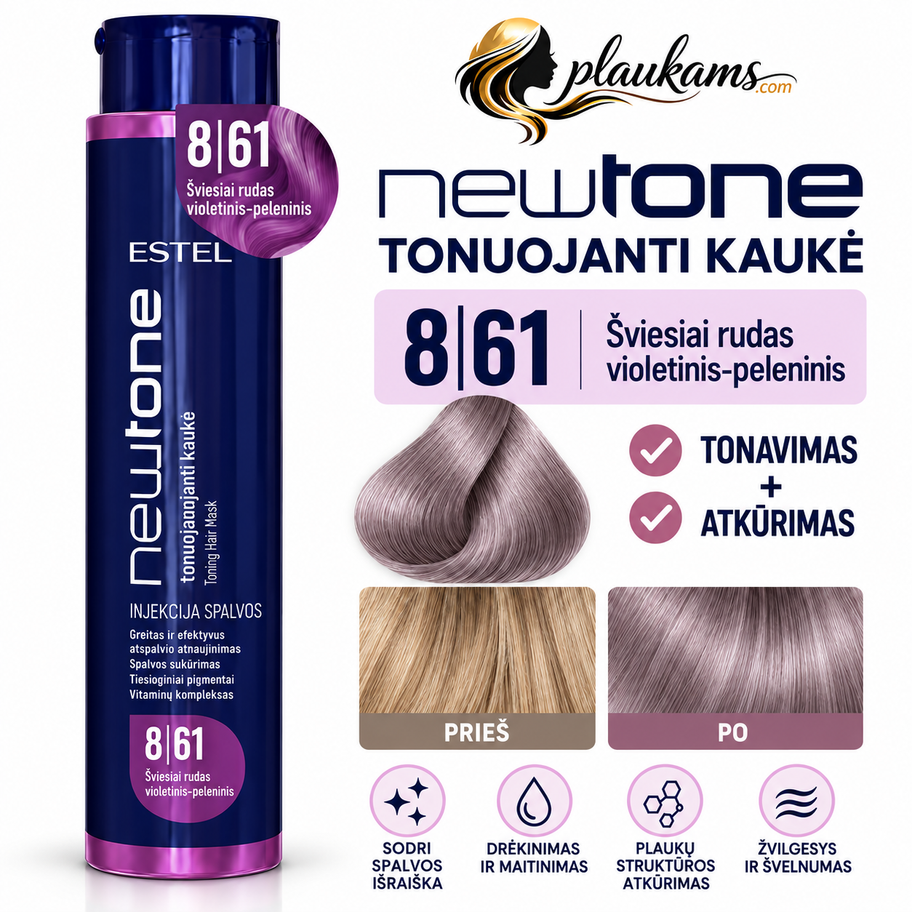 Tonuojanti kaukė plaukams NEWTONE ESTEL 8/61 400 ml