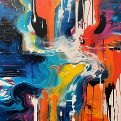 Digital Pour Painting Art