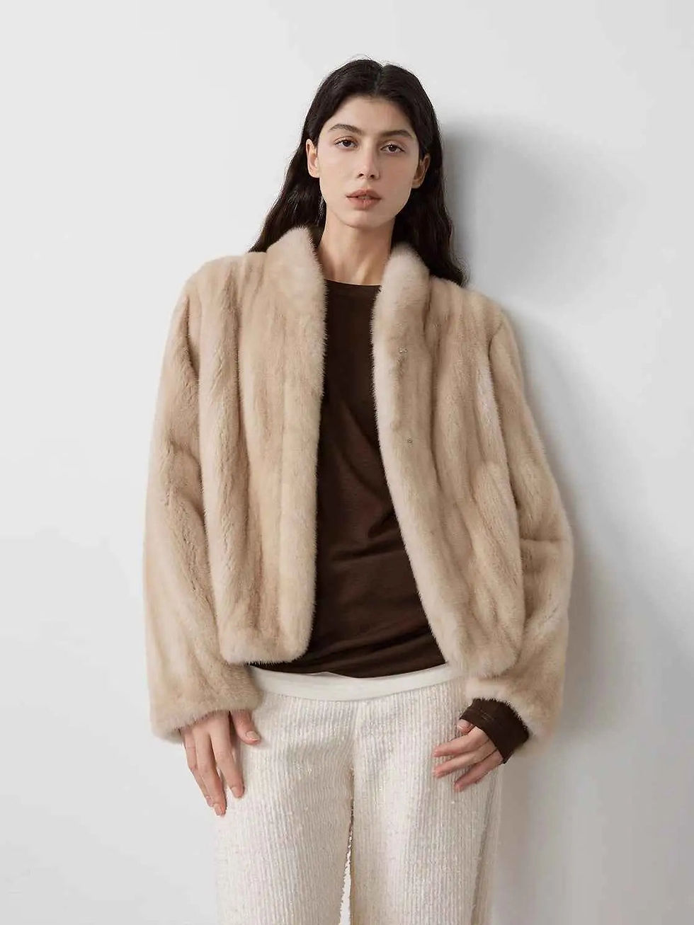 Thumbnail: Sovereign Vintage Mink Coat with Mulberry Silk Lining