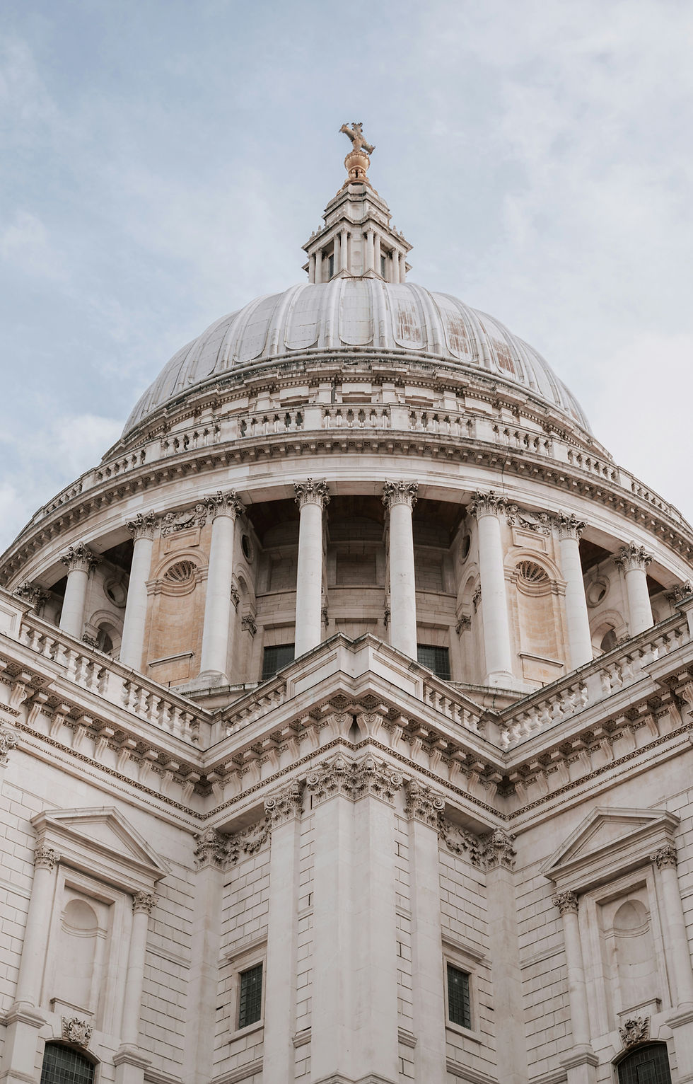 Detail of St. Paul's Cathedral, London.