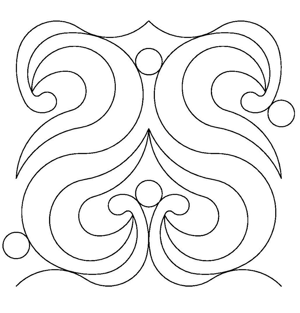 Swirls in a heart shape with pearls