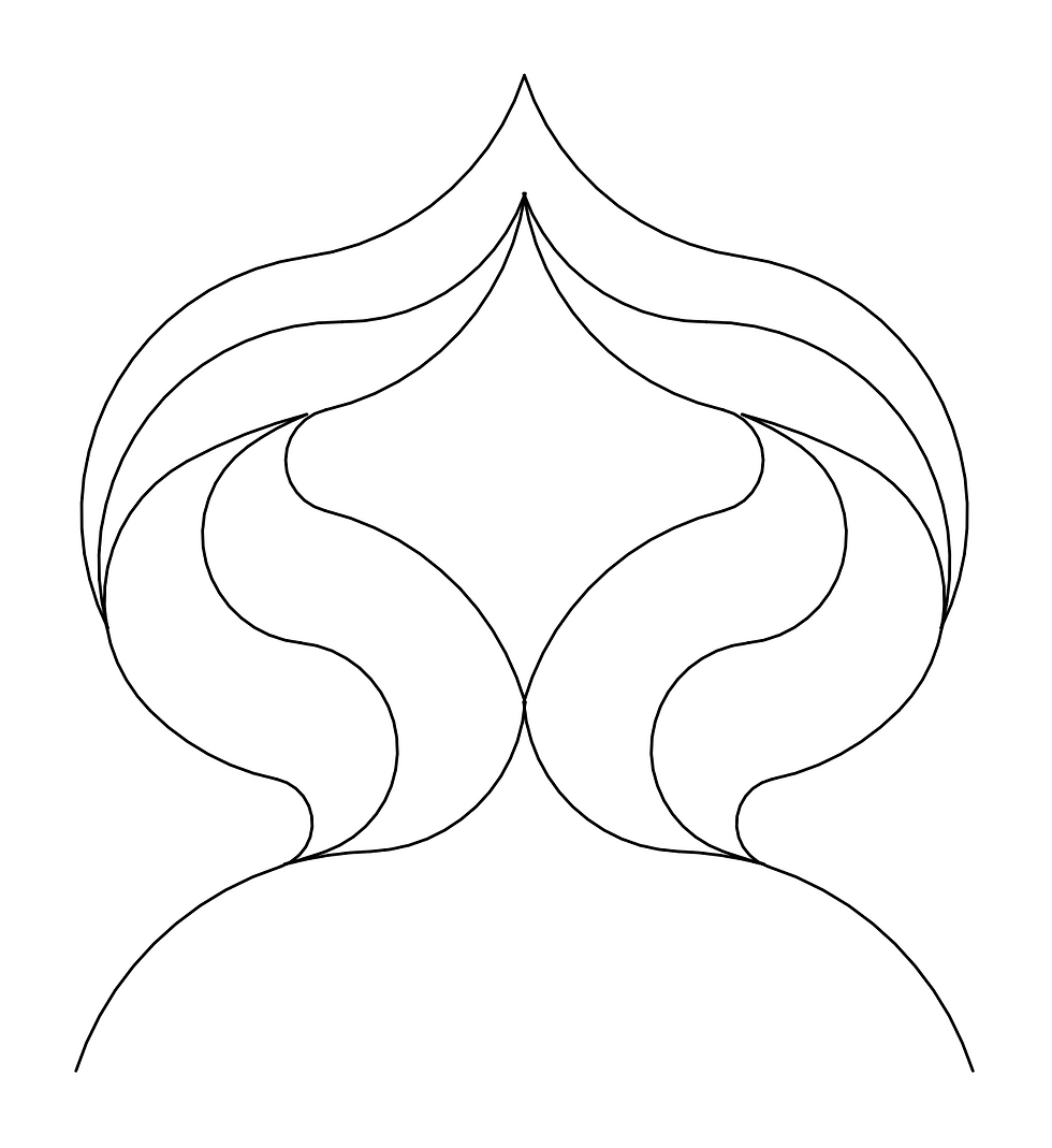 Decorative edge to edge design