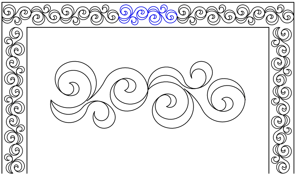 Dramatic swirls sashing